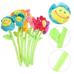 Plush Flowers , 32cm Long Bendable Stems Assorted Colors Happy Smiles Sunflowers Gift for Boys and grils