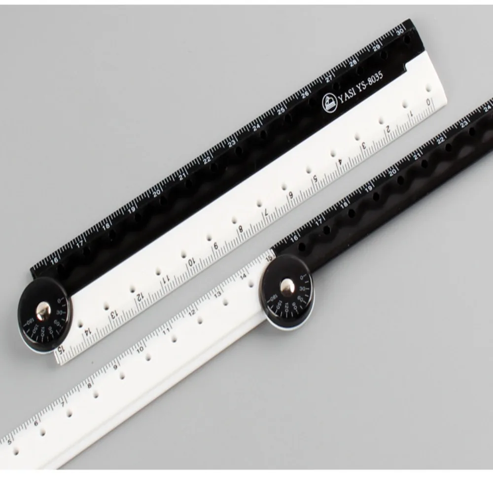 Plastic Folding Ruler Non-toxic Foldable Elementary School Stationery Ruler Clear Scale Stationery School Supplies Student