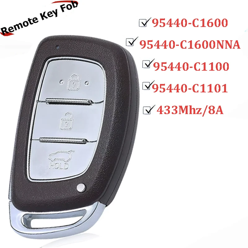 

Умная лампа KEYECU для Hyundai Sonata 2014 - 2019 95440-C1600 95440-C1600NNA 95440-C1100 95440-C1100 433 МГц 8A