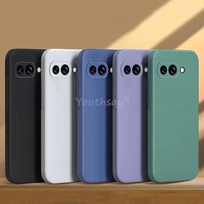 For Google Pixel 9a Case Liquid Silicone Plain Case Pixel 9a Cover TPU Anti-drop Phone Protector Cover Google Pixel 9 a Case