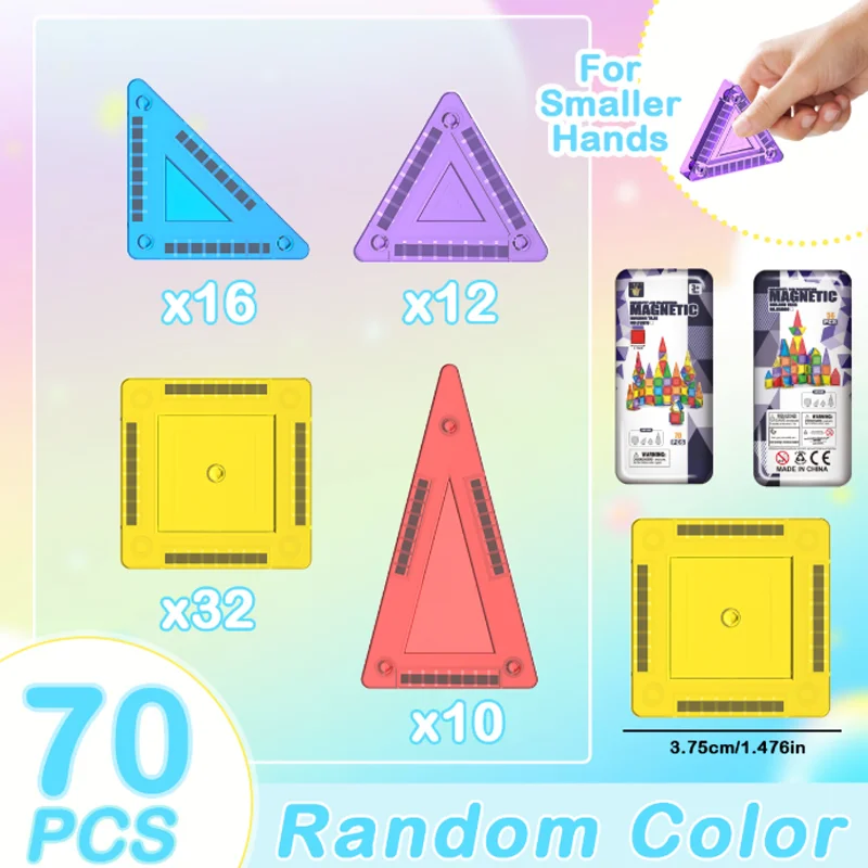 Magnetische Bausteine Kinderspielzeug STEM Magnetische Blöcke Sensorisches Spielzeug Kinderspiele Magnetbauspielzeug für Jungen und Mädchen