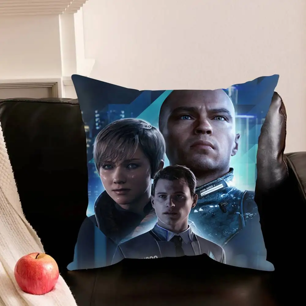 D-Detroit Become Human Game  Pillowcase living room sofa cushion cover bedroom room bed pillow cover home decoration