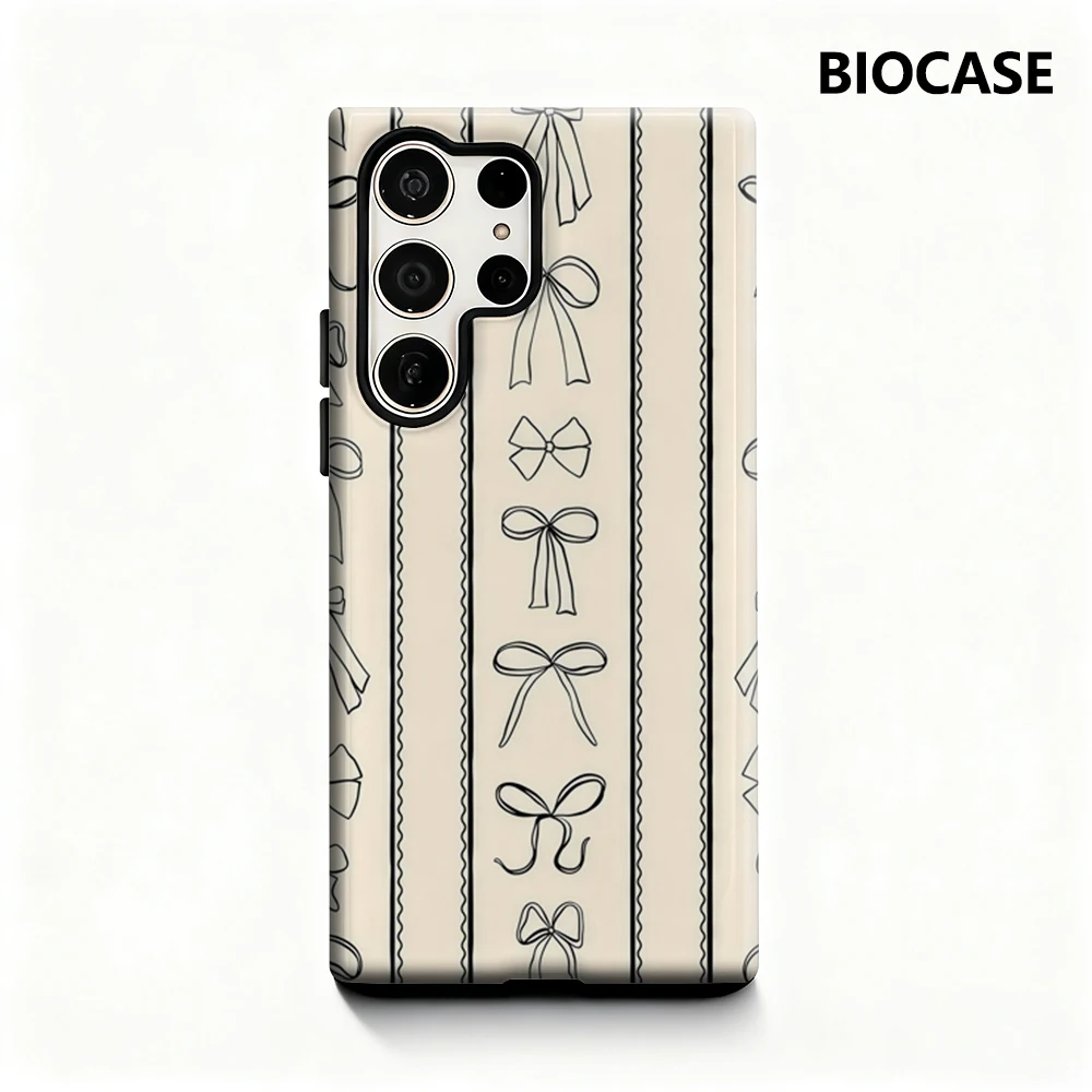 حافظة لهاتف سامسونج جالاكسي S25 Ultra S24 S23 Ultra Plus غطاء خلفي لامع بطبقة مزدوجة