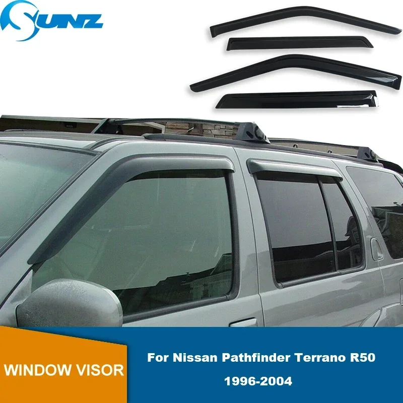 Car Window Deflector For Nissan Pathfinder Terrano R50 1996 1997 1998 1999 2000 2001 2002 2003 2004 Window Visor Sun Rain Guard