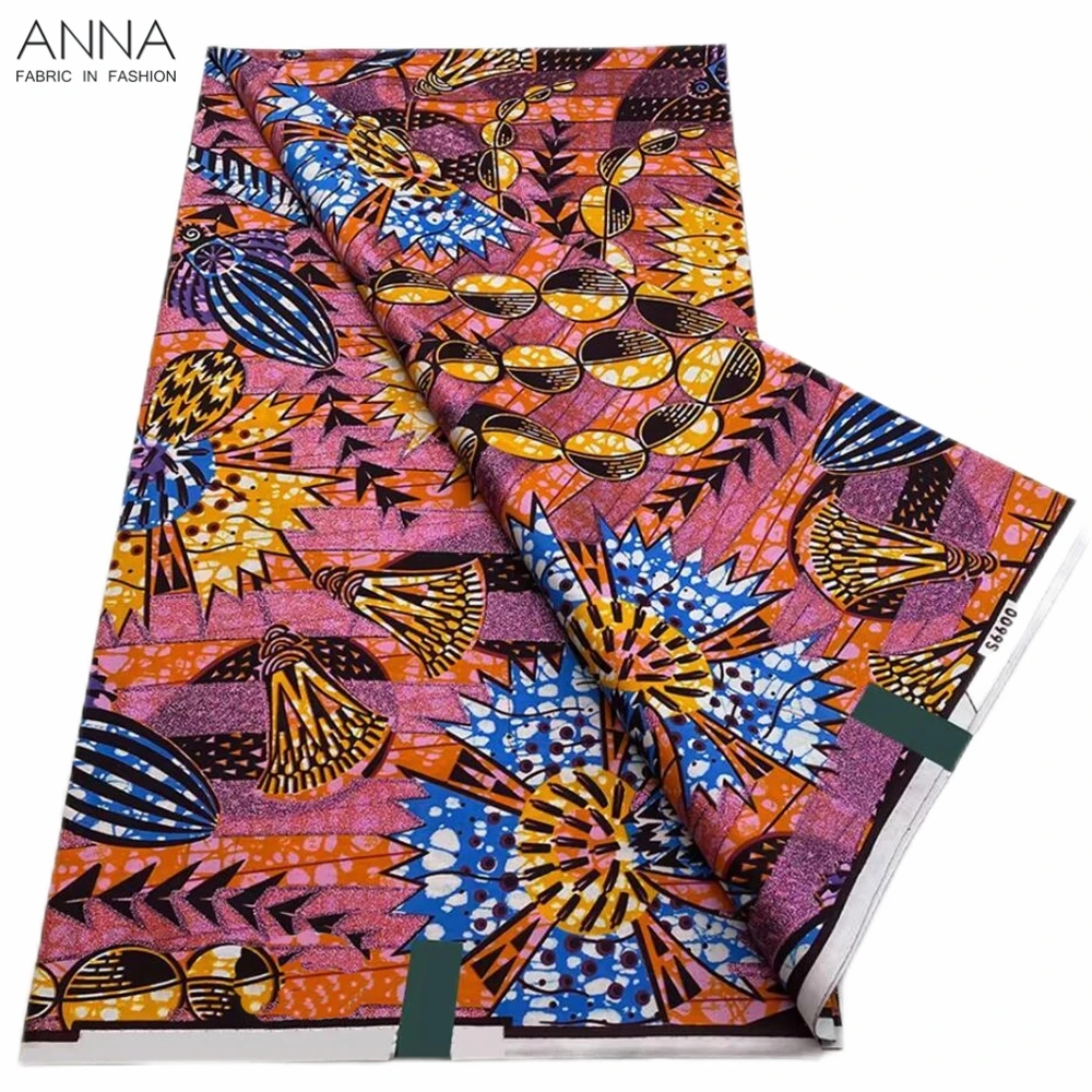 Grand Super 100% Cotton African Wax Fabric High Quality Ankara Wax Print Fabric 6yards Women Fabric For Sewing VLS-65