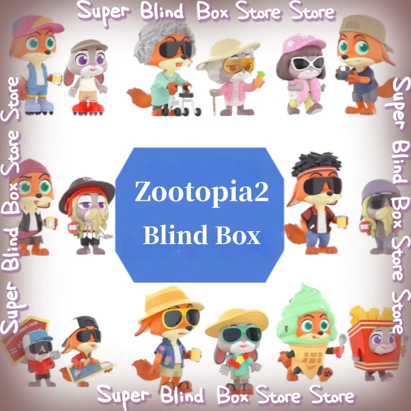 

Genuine New Zootopia Discuise Pantnen Blind Box Mystery Box Judy Nick Kawaii Toy Desktop Trendy Figurine Surprise Birthday Gift