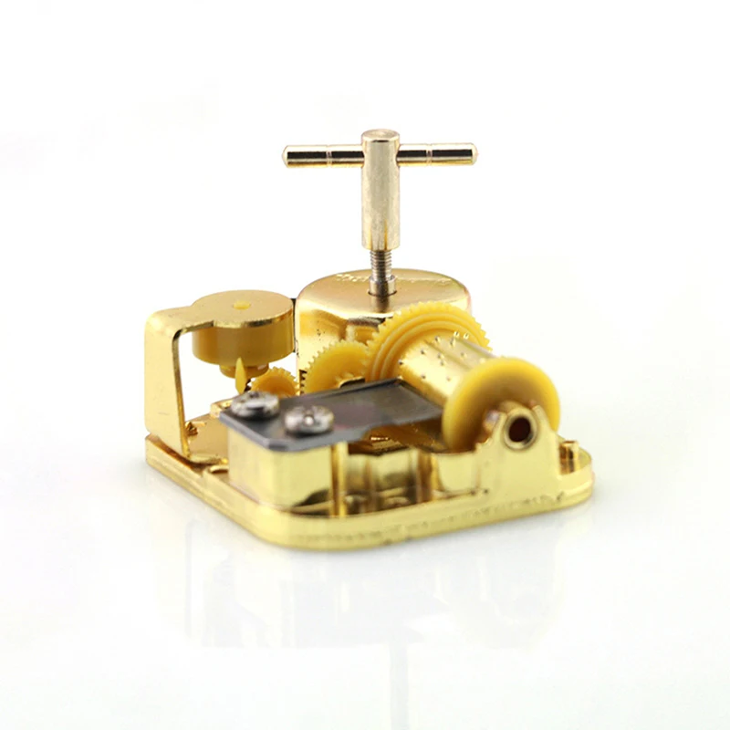 1Pcs Music Box Music Box DIY Tools Accessories Round Chassis Key Rotating Handle Keys