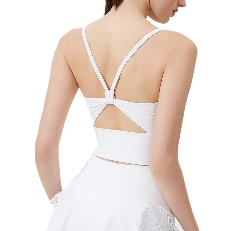 

Сексуальный спортивный топ с бабочкой на спине для женщин, укороченный топ для тренажерного зала, йоги, фитнеса, нижнее белье с эффектом пуш-ап, тонкий ремень, спортивная одежда, майка для бега S