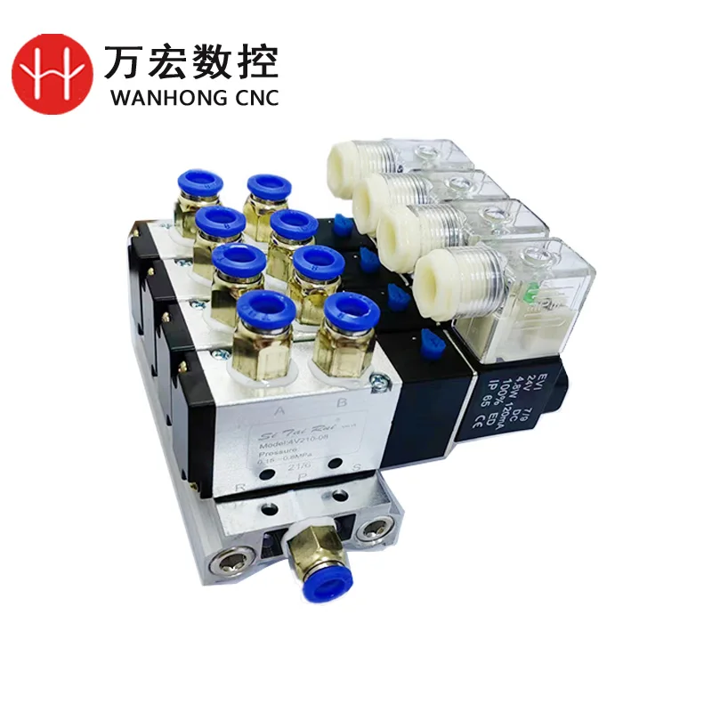 Пневматический электромагнитный клапан постоянного тока 24 В постоянного тока 12 В переменного тока 110 В переменного тока 220 В/резной станок, группа электромагнитных клапанов 4 В 210-08