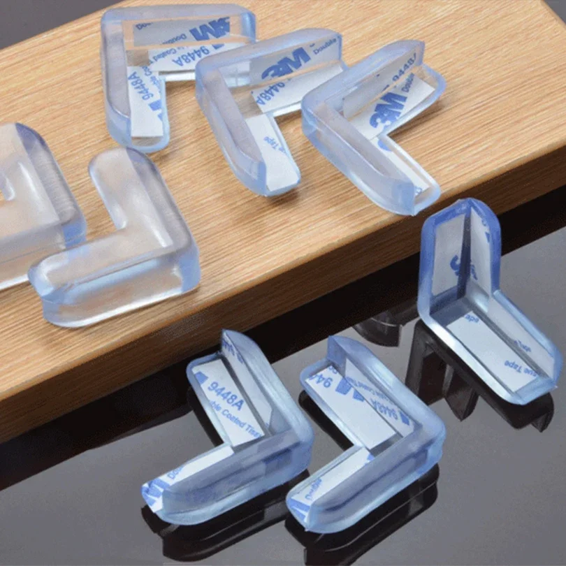 4Pcs Child Baby Safety Transparent Silicone Protector Table Corner Protection Cover Children Anticollision Edge   Guards