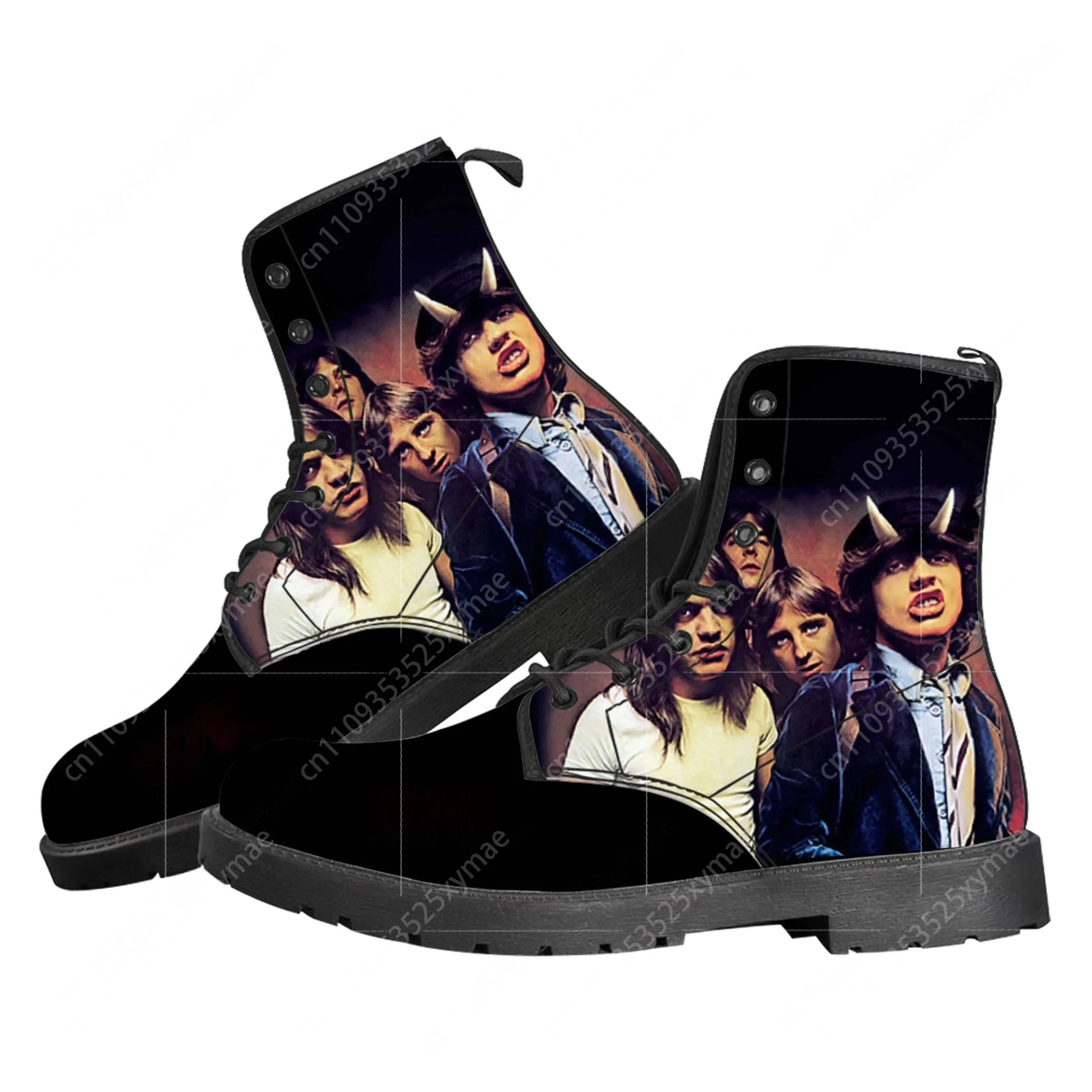 

A-AC Casual Boots Mens Womens Cool Vintage Rock D-DC Teenager Shoes Fashion 3D Boot Outdoor High Quality Customize Made Shoe