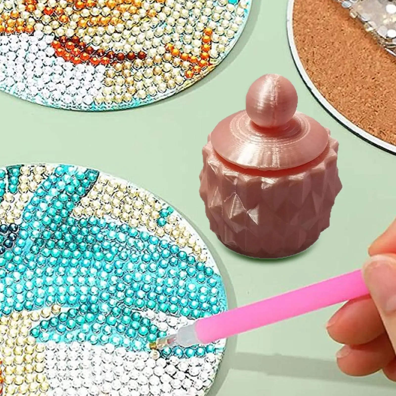 

Контейнеры для хранения драгоценных камней, бусины для краски драгоценных камней, коробка для хранения рукоделия, портативные пылезащитные принадлежности для рукоделия, небольшой органайзер, коробка с крышкой