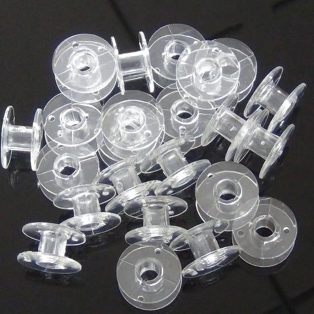 New Clear Plastic/Metal 25 Bobbins Sewing Machine Spools With Thread Storage Case Box For Home Sewing Accessories Sewing Tools