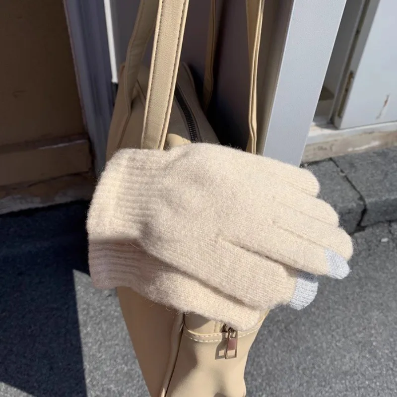 Gants en Peluche Épais et Chauds pour Écran Tactile, Accessoire Doux et Polyvalent pour Couple, Automne et Hiver