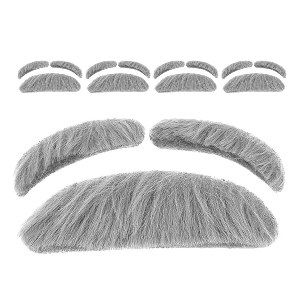 

5Sets Self Adhesive Fake Mustaches Beard Set Halloween Cosplay Party Costume Accessories Halloween Costume Mustaches