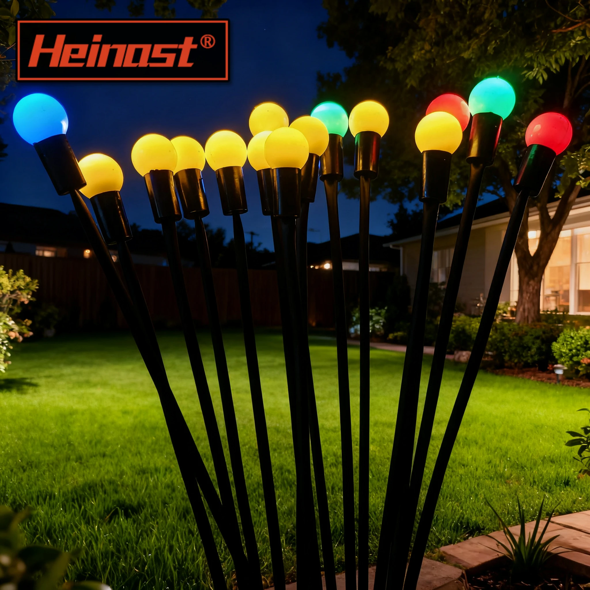 

6/8 светодиодные солнечные садовые фонари с питанием от светлячков, уличные водонепроницаемые яркие садовые фонари для украшения патио, теплые