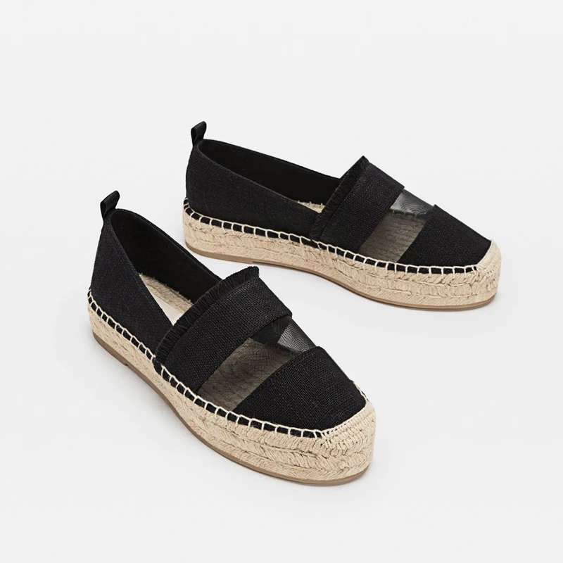 Street Style Flat Bottom Straw Weaving Fisherman Shoes Versatile Thick Bottom Single Shoes Lazy Person's Shoes for Girls