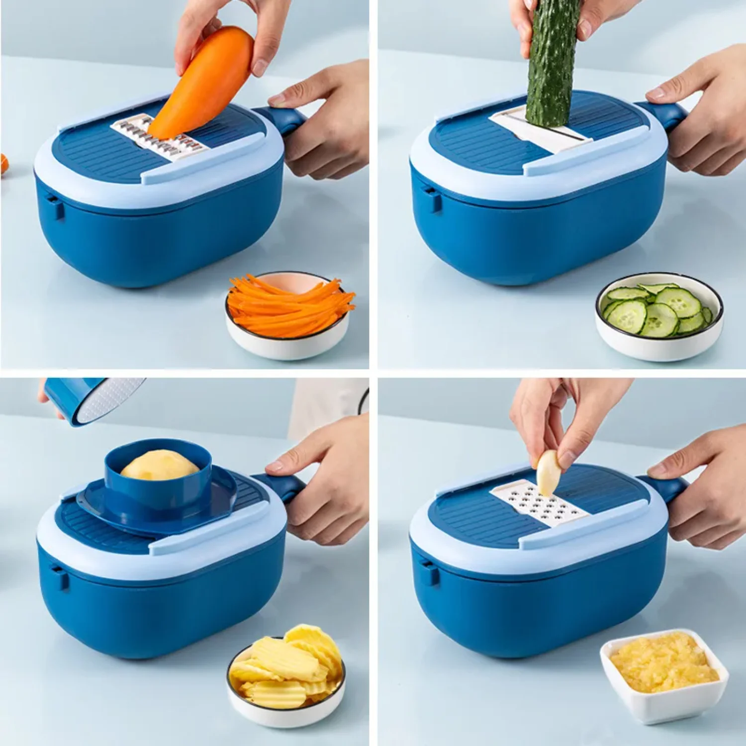 Multifunctional Kitchen Vegetable Cutter with Slicer, Peeler, and Accessories for Potatoes, Cucumbers, Carrots, and Fruits