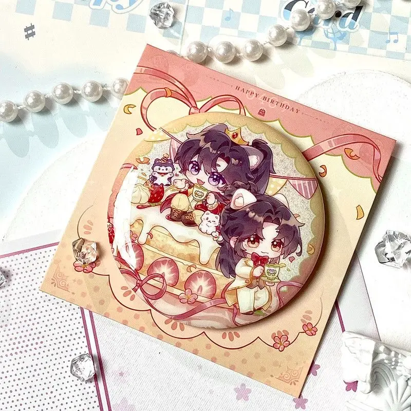 【Официальная долина 】 Подарок на день рождения Erha Mo Ran: Светоотражающий значок Тачибаны, бар для десертного торта, цветная бумага со скрытым ветром