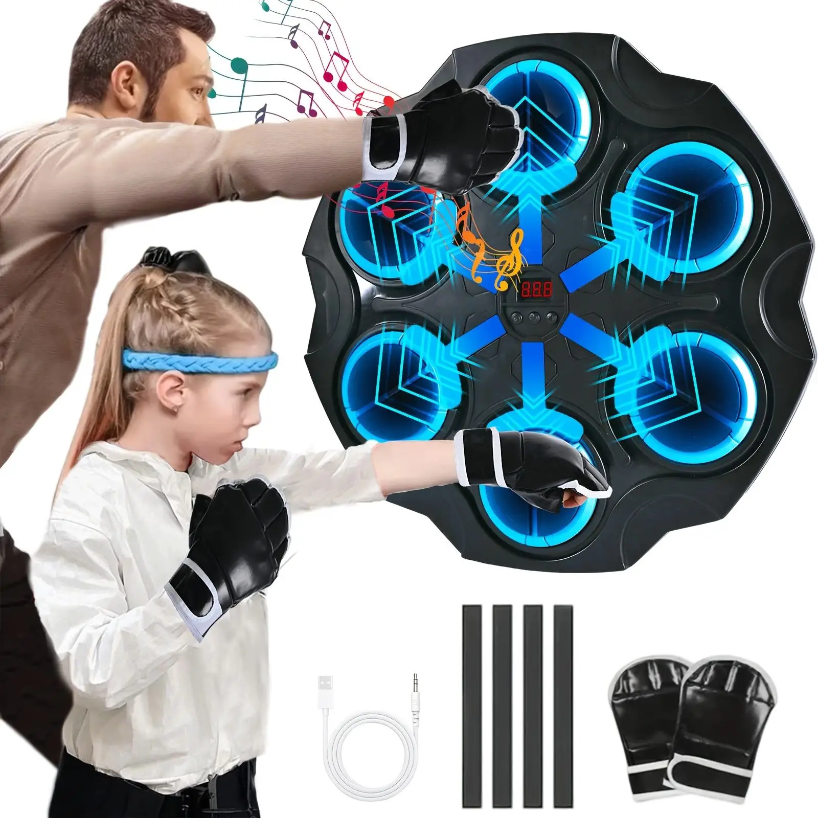 

Smart Music Boxing Target Children's Home Stress-relieving Wall Target Electronic Boxing Trainer Can Play Rhythm Boxing Machine