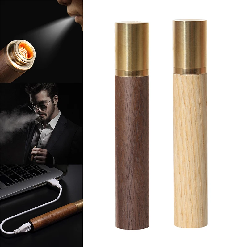 Portable Lighter Flameless Cigarette Lighter Rechargeable Windproof USB Heating Wire Cigarette Accessories for Men Gifts