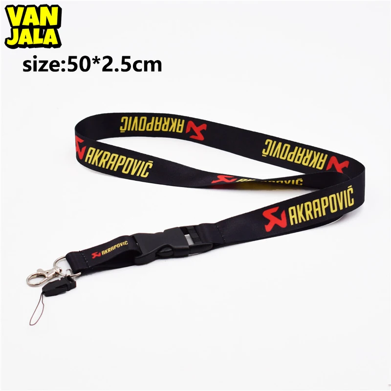 akrapovic jdm Style Keychain Key ring Lanyard Mobile ID Card Refitting Hanging Strap