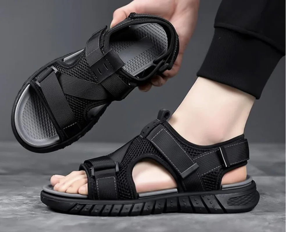 

Сандалии 2025 года, мягкая удобная нескользящая мужская обувь, пляжные сандалии высокого качества, мужские сандалии-гладиаторы, летняя повседневная обувь на плоской подошве