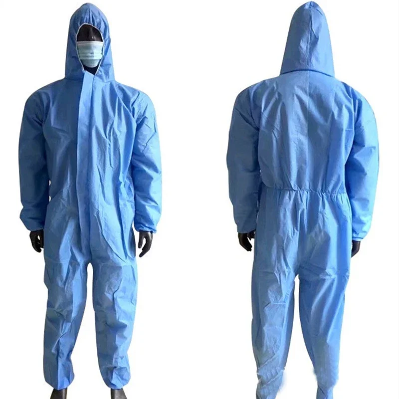 Oil Water Resistant Coverall Safety Clothing Dustproof Isolation Purification Hooded Spray Paint Disposable Protection Clothes