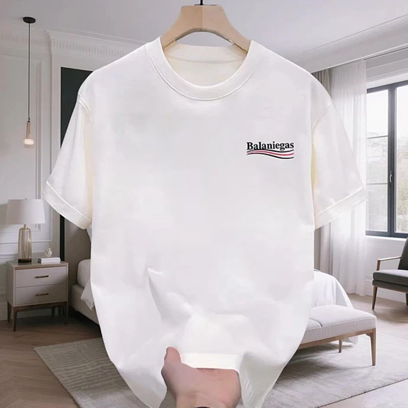 2026 Summer Men's Fashion T-shirt with English Letter Printing Multi functional Trendy Minimalist Ins Style Short Sleeve