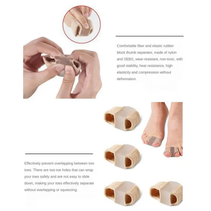 2PCS Toe Separator Hallux Valgus Bunion Corrector Orthotics Feet Bone Thumb Adjuster Correction Pedicure Feet Straightener