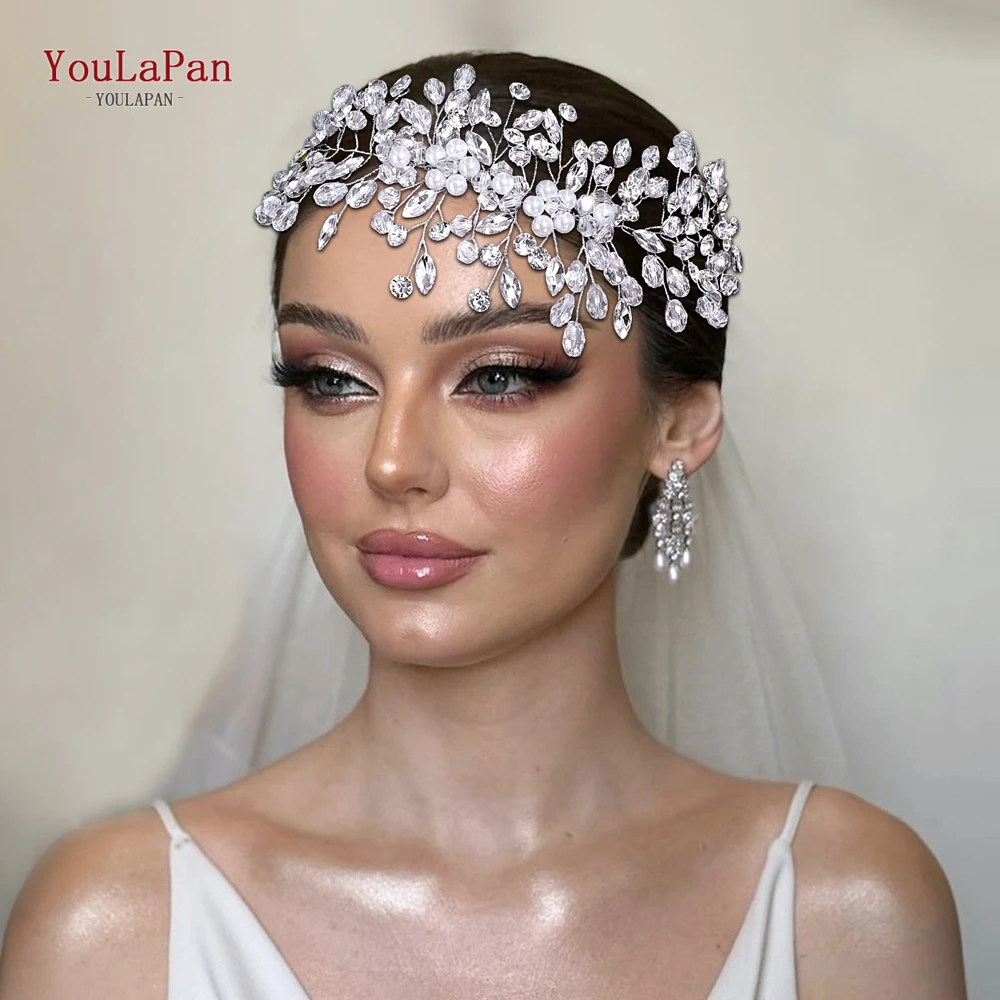 

TOPQUEEN Bridal Headband Pearl Crystal Headwear Fashion Wedding Bride Hair Accessories Banquet Party Headdress For Women HP834