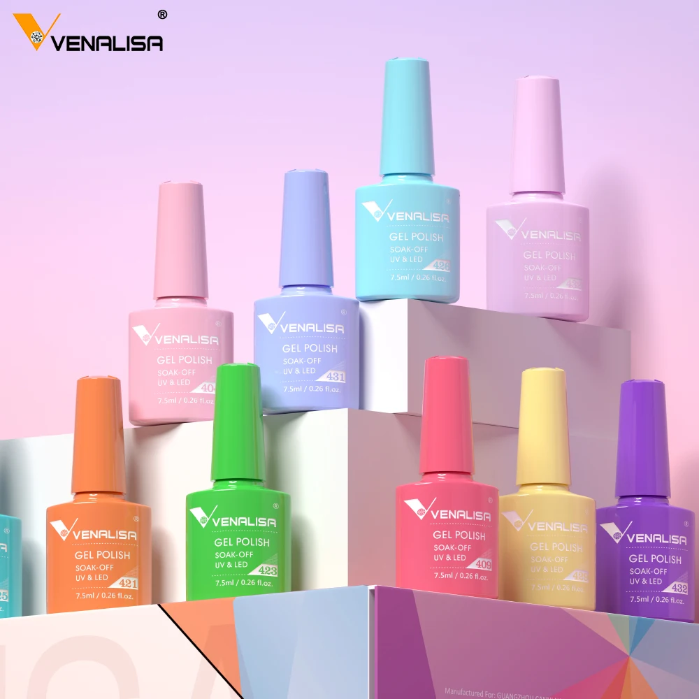 VENALISA VIP4 Nail Gel Polish 7.5ml HEMA Free Semi Permanent Nail Polish Super Texture Gel Varnish Long Lasting Tempered TopCoat