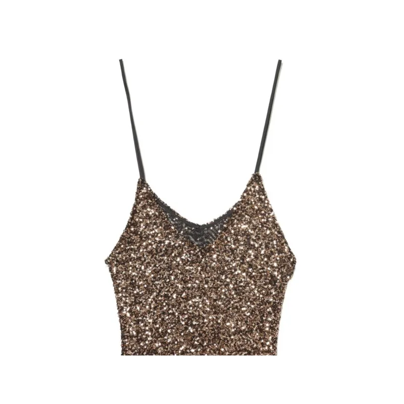 Primavera feminino vestido de lantejoulas sexy sem costas estilo camisola alças finas manga longa vestido longo feminino chique vestidos de festa