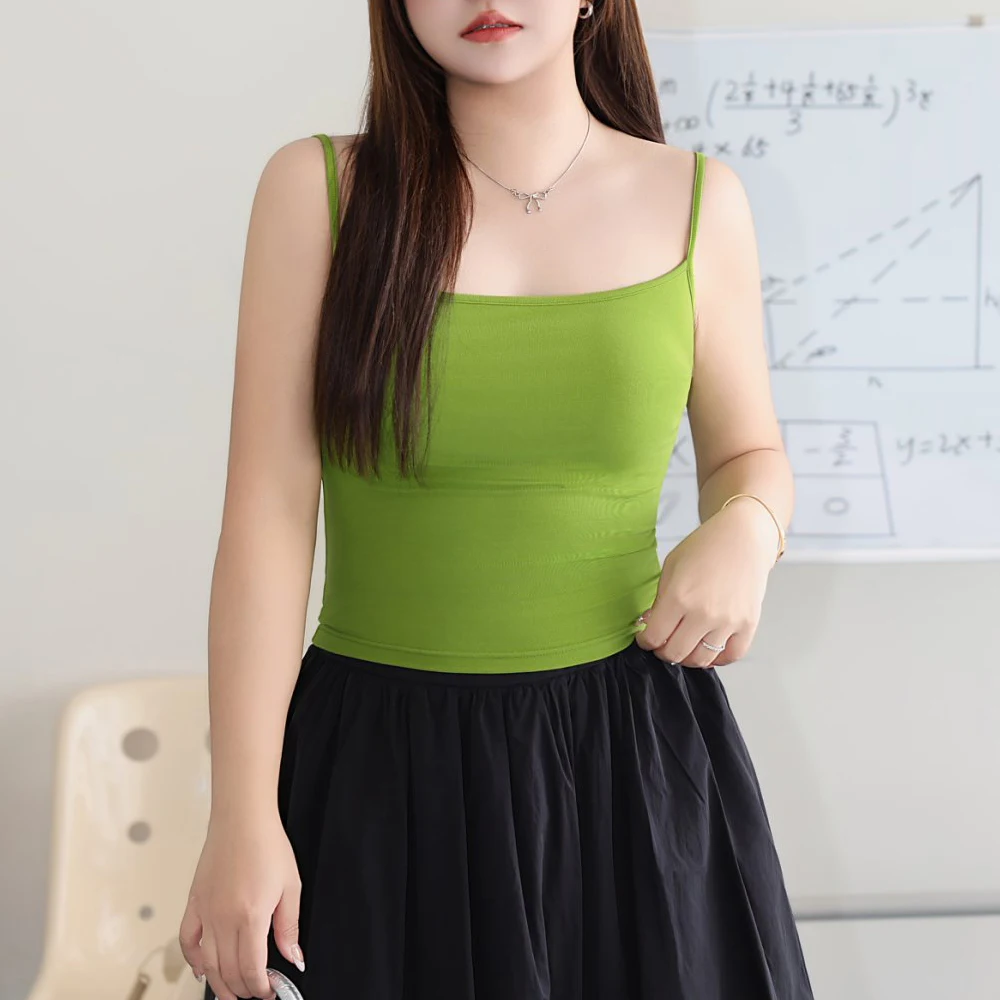 

Plus Size Strappy Cami Top - Slimming Solid Color Sleeveless Vest For Women, Sexy Backless Lingerie, Spring Summer Good Quality