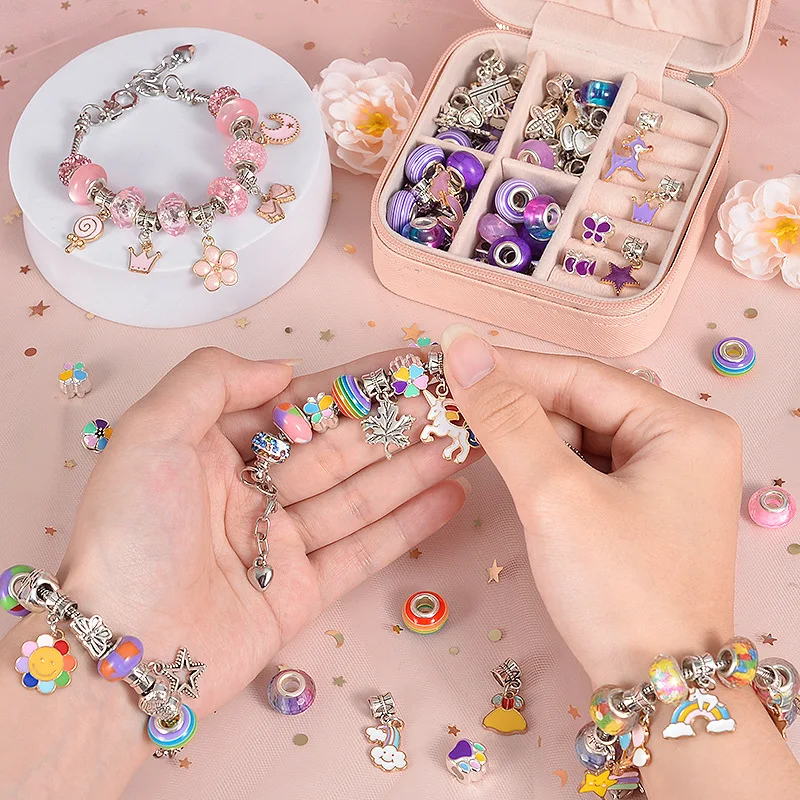 DIY Beads Simulated Bracelet Necklace Jewelry Girls Toys Kids Arts Beauty Children Puzzle Creative Fashion Crafts Princess Doll