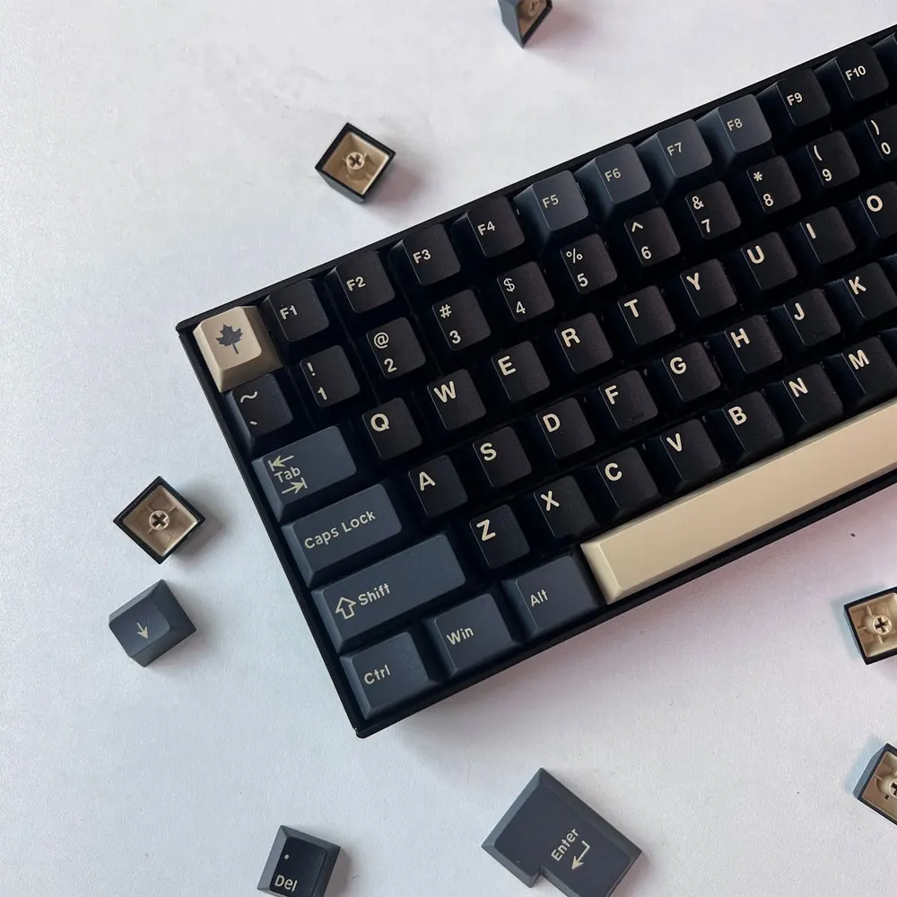 

163 клавиш, двухцветный полный набор колпачков для клавиш, высота вишни, АБС-пластик, термосублимация для механической клавиатуры 61 68 75 87 104 108