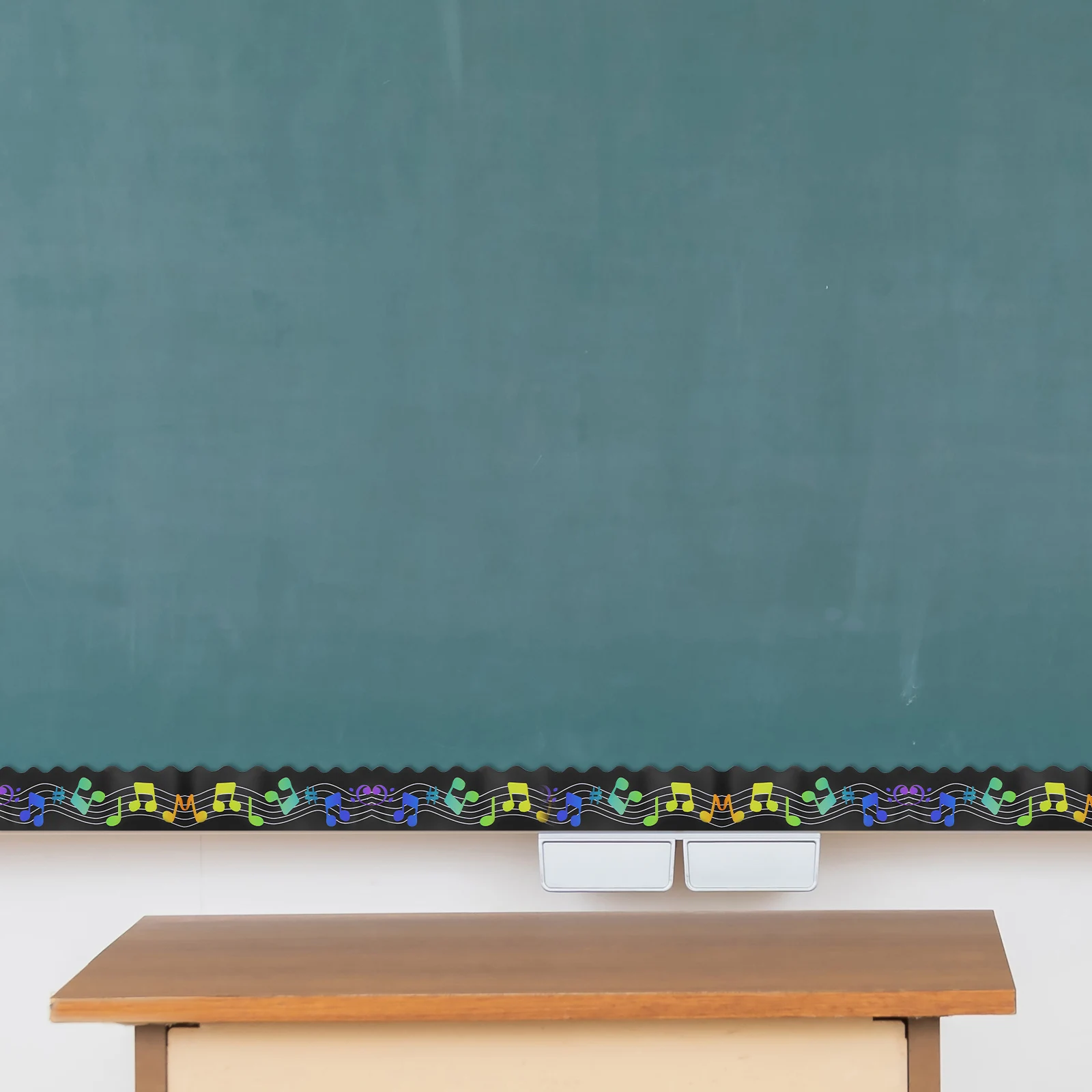 1 ملصقات حدودية لتزيين لوحة الإعلانات، زخرفة ملاحظة الموسيقى الإبداعية، سهلة القطع تناسب جميع الأحجام، ديكور الفصول الدراسية #1