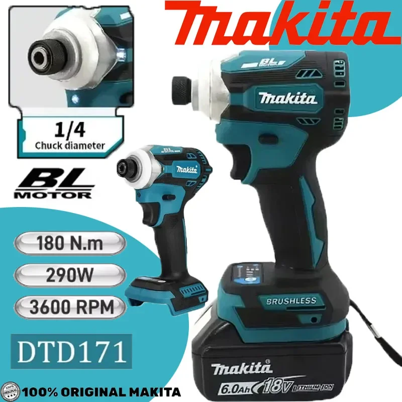 

Makita DTD171 18V BL Motor Brushless Impact Driver Cordless Rechargeable Screwdriver Drills Bare Tool Unit Power Tools