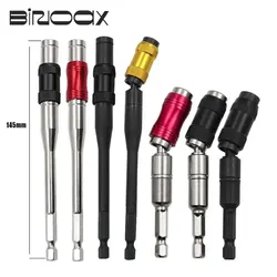 Binoax 145MM Long Magnetic Ring Screwdriver Bits Drill Hand Tools Drill Bit Extension Rod Quick Change Holder Drive Guide Screw