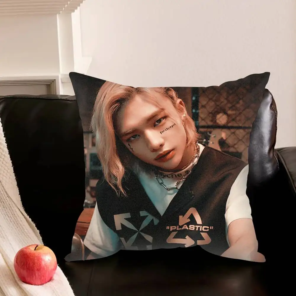H-HyunjinS D-Dancing Prince  Various Sizes Square Pillowcase For Car Home Bedchamber Decor