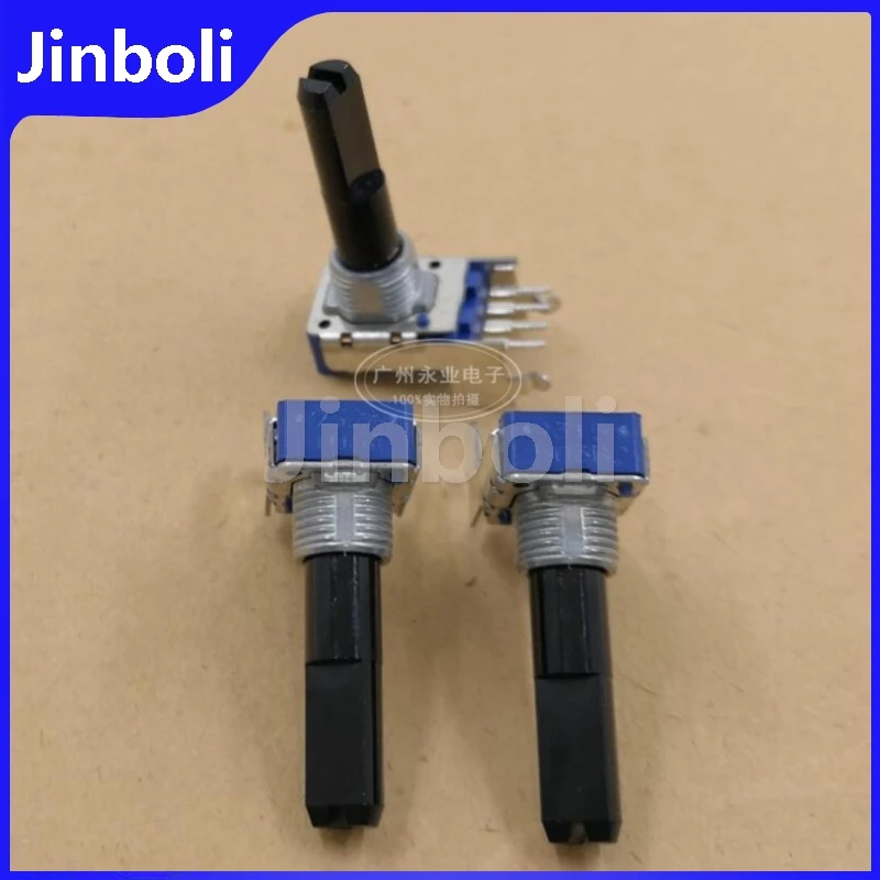 2PCS RK11 Type 4Pins Single Horizontal Rotary Potentiometer A10K B50K Audio Volume Adjustment Potentiometer Shaft Length 26MM