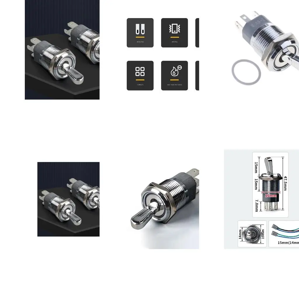 Sturdy Metal Two Position Toggle Switches With LED Light Designs for CustomES Electronics And Model Making Supplies