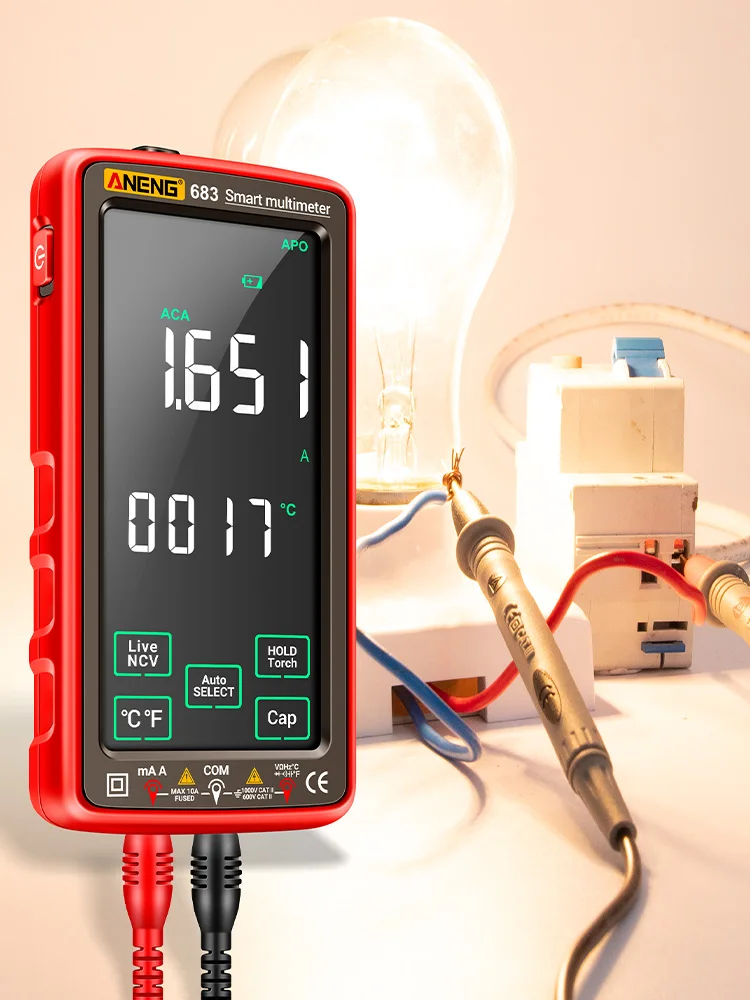 ANENG 683 Inteligentny Multimetr Dotykowy Wysokiej Klasy 6000 Odczytów Multimetr Testowy Akumulatorowy Tester Wielofunkcyjny Tester Napięcia AC/DC Tester Prądu — 2