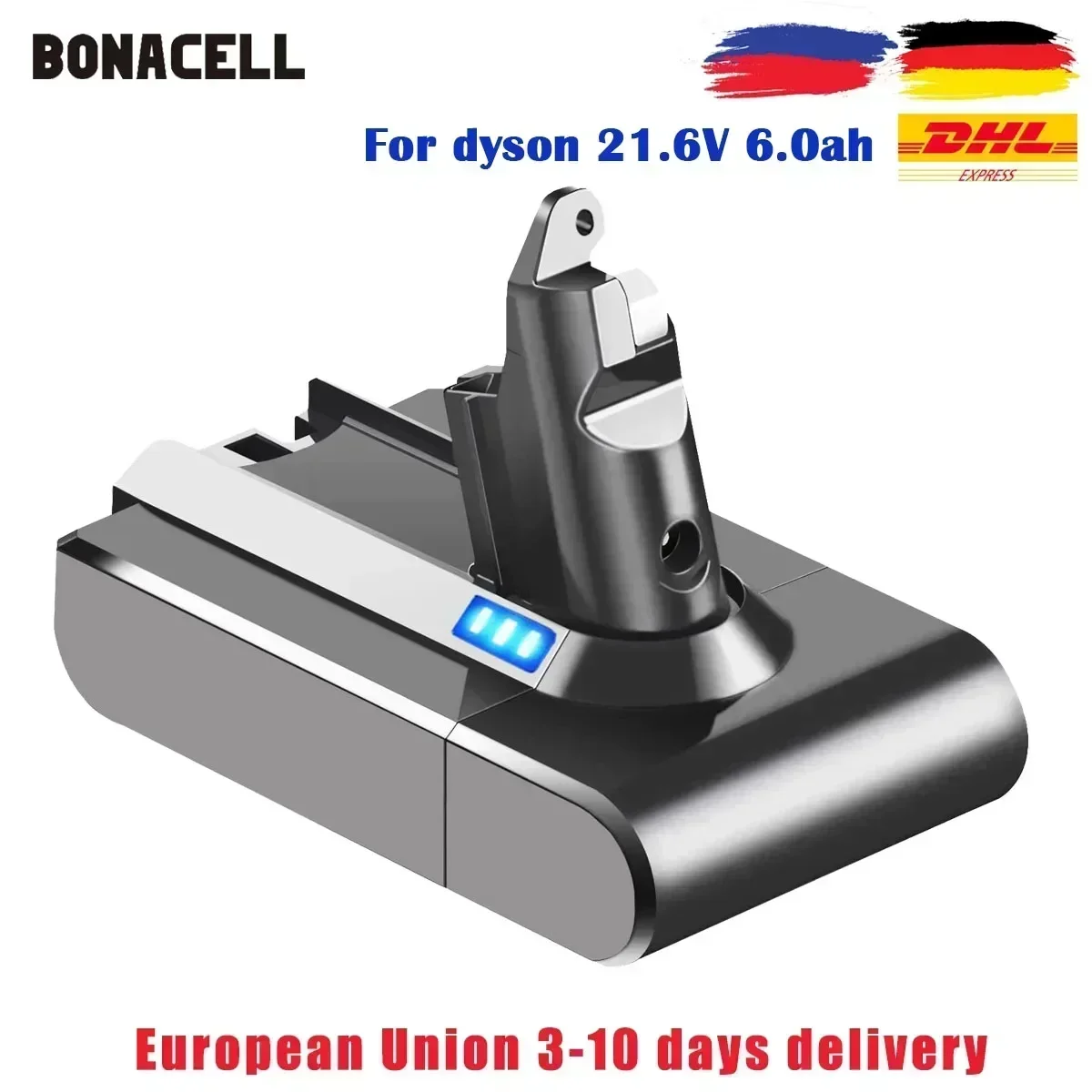 Литиевая батарея GO 21,6 В 6 Ач V6 для пылесоса Dyson DC62 DC59 DC58 SV03 SV04 SV09 V6 Animal Motorhead V6 Fluffy