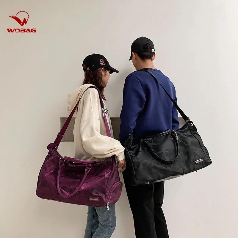 Bolsa de viaje de moda Oxford impermeable de gran capacidad para hombres y mujeres, bolsa de equipaje de mano de camuflaje