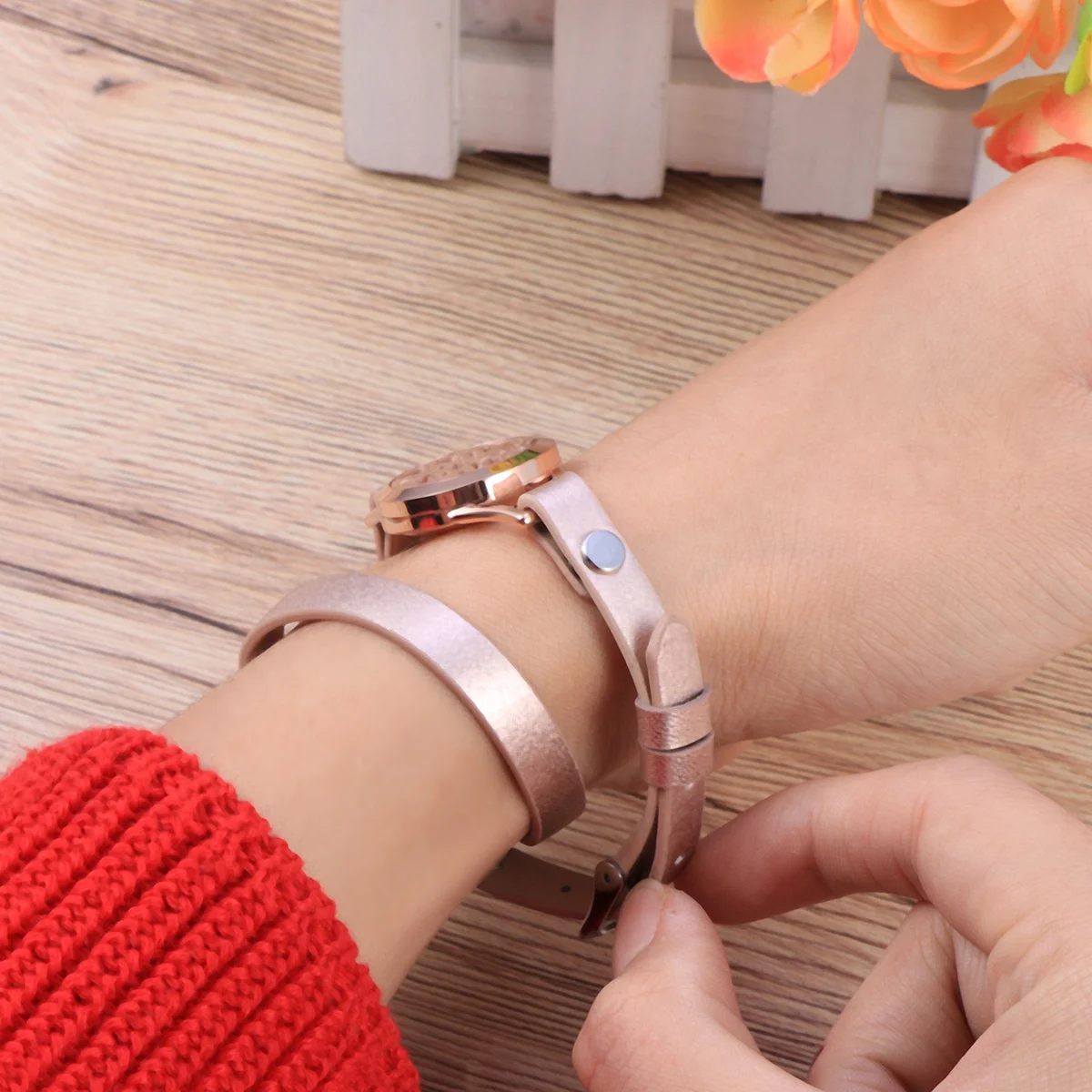 

Perfume Bracelet Aromatherapy Bangle Stainless Steel Diffuser Locket For Women Jewelry Oil Accessory