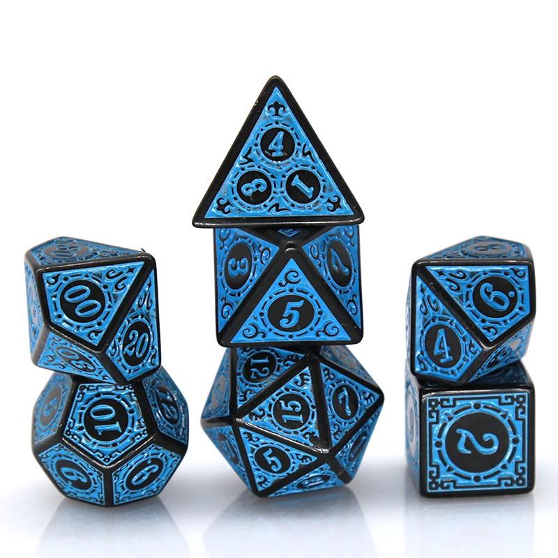 7개 아크릴 다면체 주사위 세트 다면체 게임 던전 앤 드래곤 DND RPG D20 D12 D10 D8 D6 ...