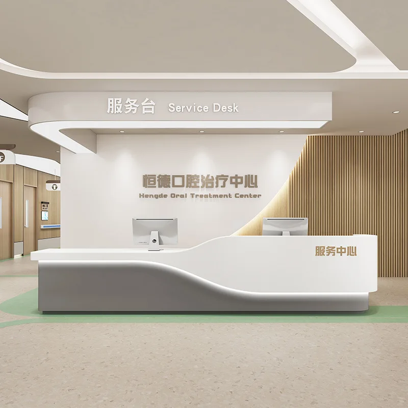 

Load-bearing Nordic Reception Desks Atmospheric Solid Reception Desks Premium Reinforced Office Furniture Mesa De Recepção LJ40