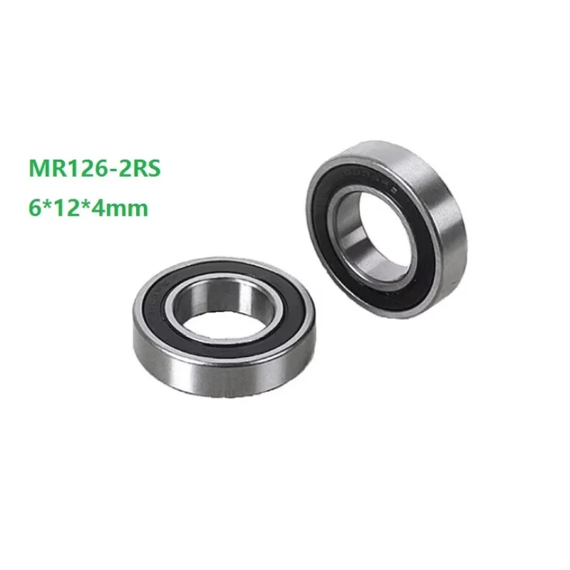 

50/100/500 шт 6x12x4 мм MR126-2RS MR126RS MR126 RS 2RS Миниатюрный Мини Глубокий шаровой подшипник 6*12*4 мм