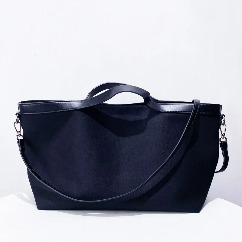 Korean Casual Canvas Tote Bags For Women Luxury Designer Handbag Purses 2025 New In PU With Inner Pocket Large Capacity Shoulder